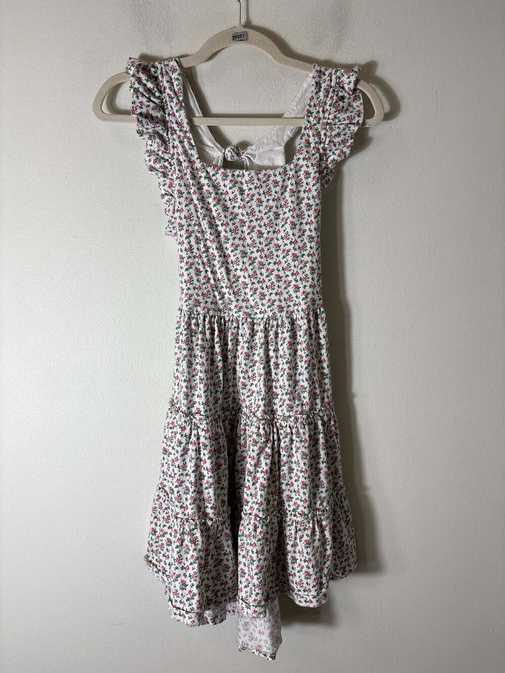 Girls Polo Ralph Lauren White Floral Cotton Summer Backless Dress Sz 16 (L)